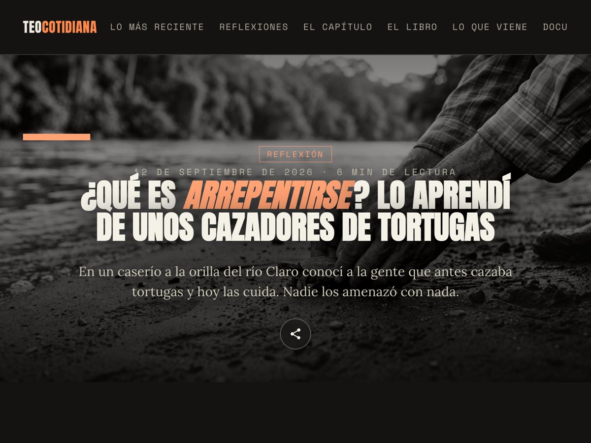 Un artículo de TeoCotidiana en pantalla