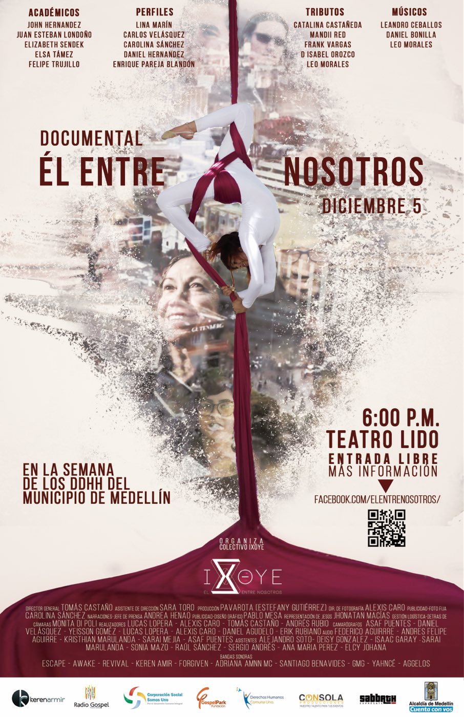 Cartel oficial del documental Él entre nosotros, 2017